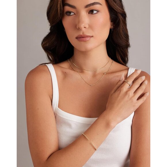 14K Gold Plated Cubic Zirconia Claw Bangle Bracelet for Women, Elegant 7-Inch Ye - Picture 4 of 6